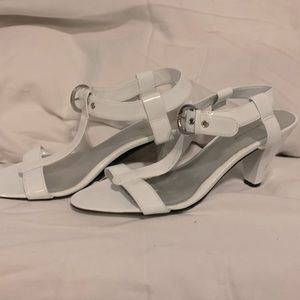 White womens heels